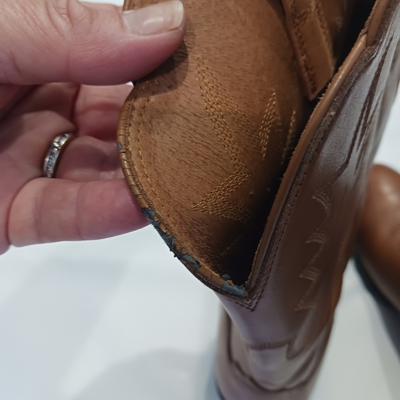 10/11B Ariat Womens Western Boots Cowboy Leather Brown Style 15718 - Picture 14 of 14